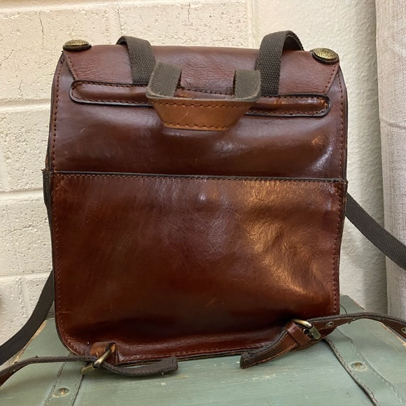 PATRICIA NASH BROWN LEATHER BACK PACK GUC main image 4